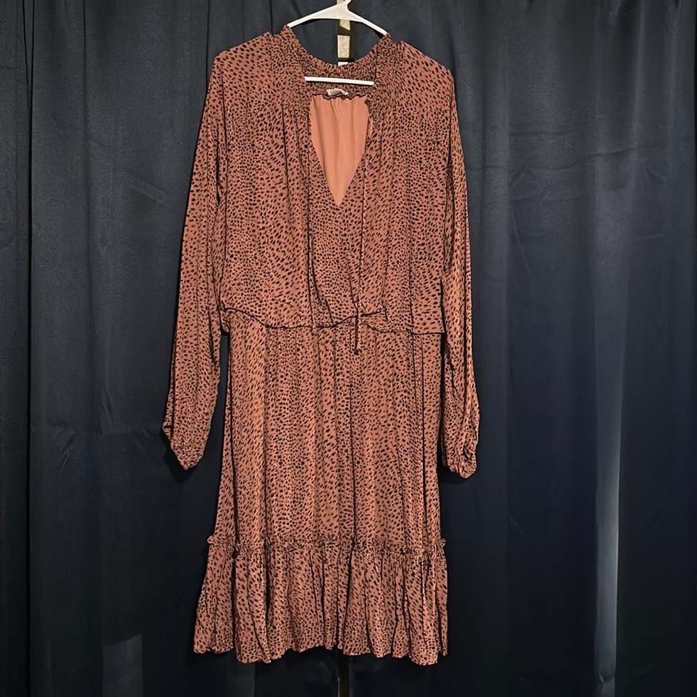 Boutique Dee Elly Pink Animal Print Dress XXL